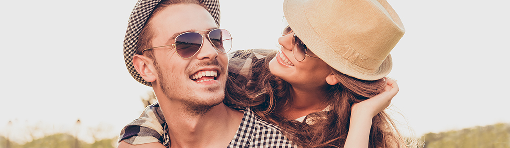 Cool couple with sunglasses