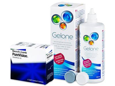 PureVision (6 Linsen) + Gelone 360 ml - Älteres Design