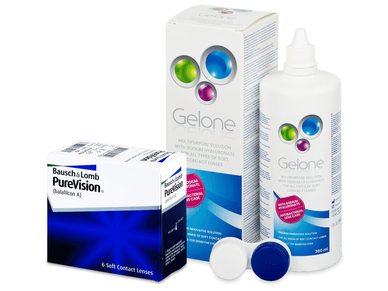 PureVision (6 Linsen) + Gelone 360 ml - Spar-Set