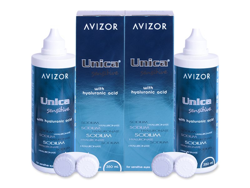 Pflegemittel Avizor Unica Sensitive 2 x 350 ml  - Pflegelösung – günstigeres Duo Pack