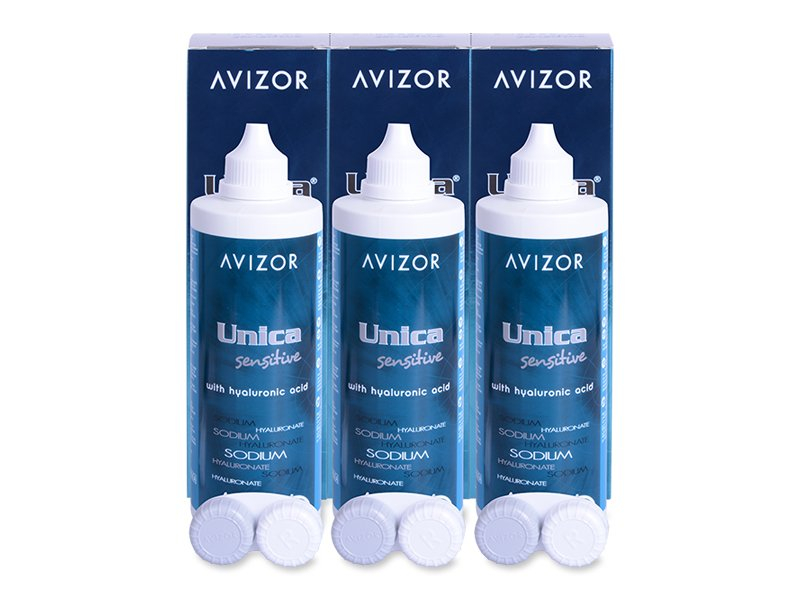 Pflegemittel Avizor Unica Sensitive 3x 350 ml  - Pflegelösung – 3er Pack