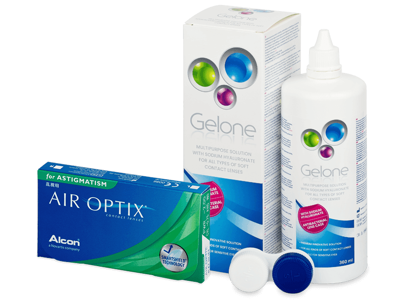 Air Optix for Astigmatism (6 Linsen) + Gelone 360 ml - Spar-Set