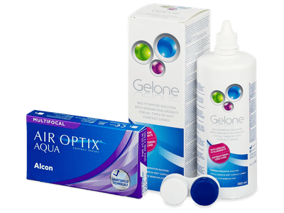 Air Optix Aqua Multifocal (6 Linsen) + Gelone 360 ml - Spar-Set