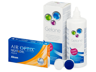Air Optix Night and Day Aqua (6 Linsen) + Gelone 360 ml