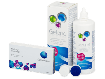 Biofinity Multifocal (6 Linsen) + Gelone 360 ml - Spar-Set