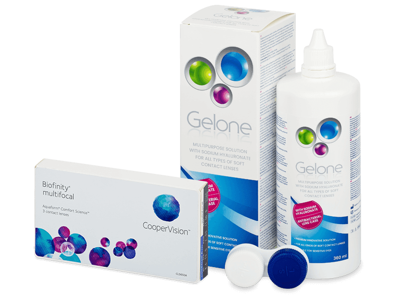 Biofinity Multifocal (6 Linsen) + Gelone 360 ml - Spar-Set