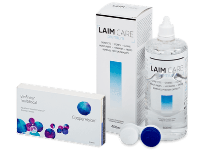 Biofinity Multifocal (3 Linsen) + Laim Care 400 ml