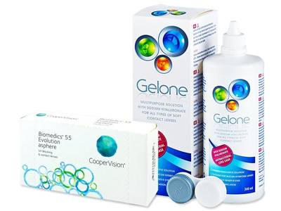 Biomedics 55 Evolution (6 Linsen) + Gelone 360ml