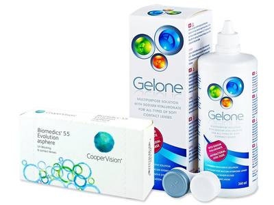 Biomedics 55 Evolution (6 Linsen) +  Gelone 360ml