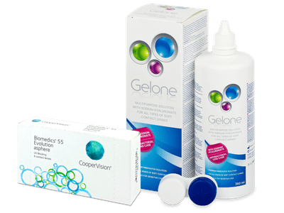 Biomedics 55 Evolution (6 Linsen) + Gelone 360 ml