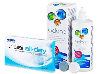 Clear All-Day (6 Linsen) + Gelone 360 ml - Spar-Set