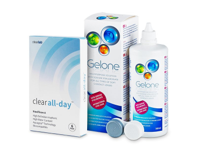 Clear All-Day (6 Linsen) + Gelone 360 ml - Spar-Set