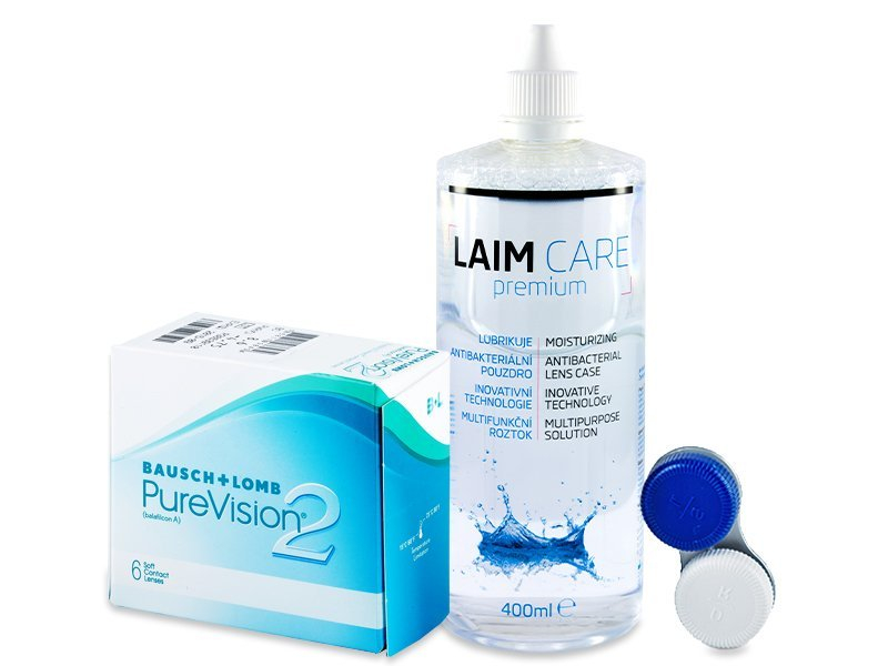 PureVision 2 (6 Linsen) +  Laim Care 400ml
