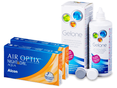 Air Optix Night and Day Aqua (2x3 Linsen) +  Gelone 360ml