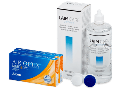 Air Optix Night and Day Aqua (2x3 Linsen) +  Laim Care 400ml