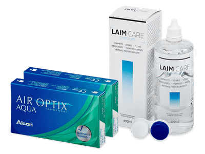 Air Optix Aqua (2x3 Linsen) + Laim Care Pflegemittel 400 ml