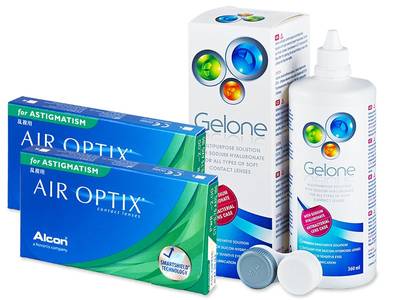 Air Optix for Astigmatism (2x3 Linsen) + Gelone 360ml - Spar-Set