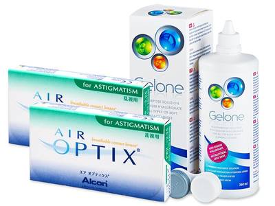 Air Optix for Astigmatism (2x3 Linsen) + Gelone 360ml - Älteres Design