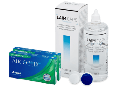 Air Optix for Astigmatism (2x3 Linsen) + Laim Care 400ml