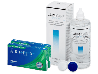 Air Optix for Astigmatism (2x3 Linsen) + Laim Care 400ml