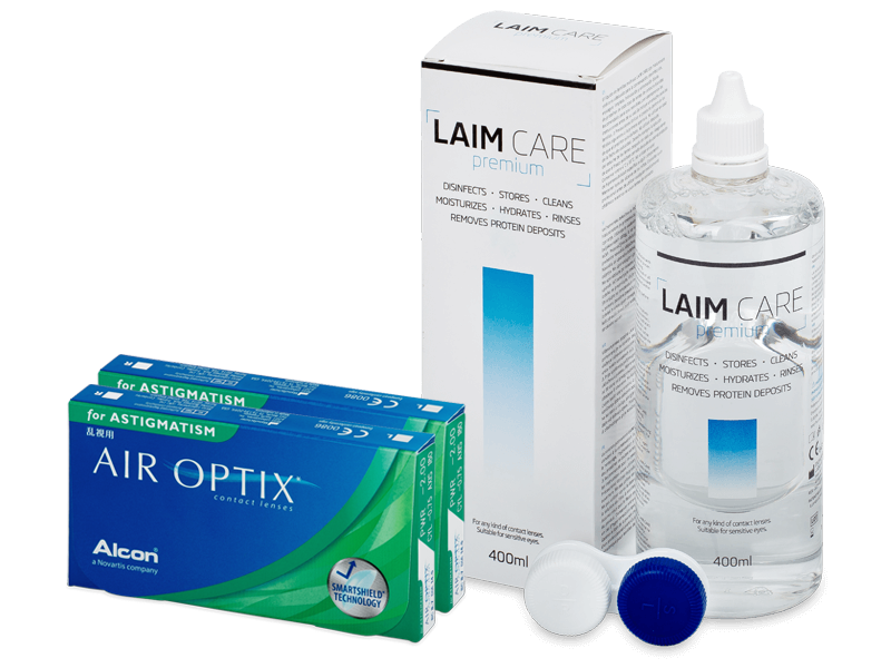 Air Optix for Astigmatism (2x3 Linsen) + Laim Care 400ml - Spar-Set