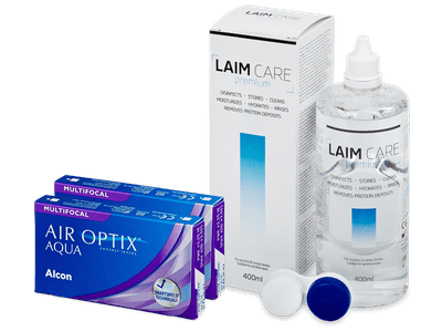 Air Optix Aqua Multifocal (2x3 Linsen) +  Laim Care 400ml - Spar-Set