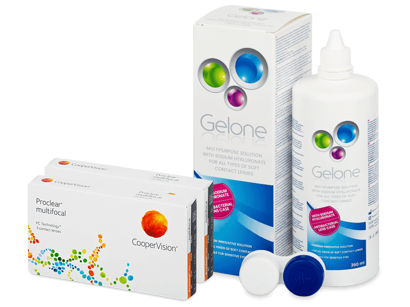 Proclear Multifocal (2x3 Linsen) + Gelone 360 ml - Spar-Set