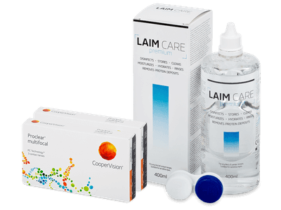 Proclear Multifocal (2x3 Linsen) +  Laim Care 400ml