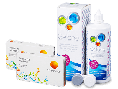 Proclear Multifocal XR (2x3 Linsen) + Gelone 360 ml - Älteres Design