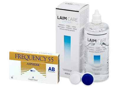 Frequency 55 Aspheric (6 Linsen) +  Laim Care 400ml