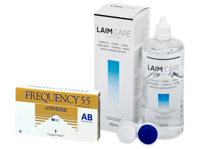 Frequency 55 Aspheric (6 Linsen) +  Laim Care 400ml