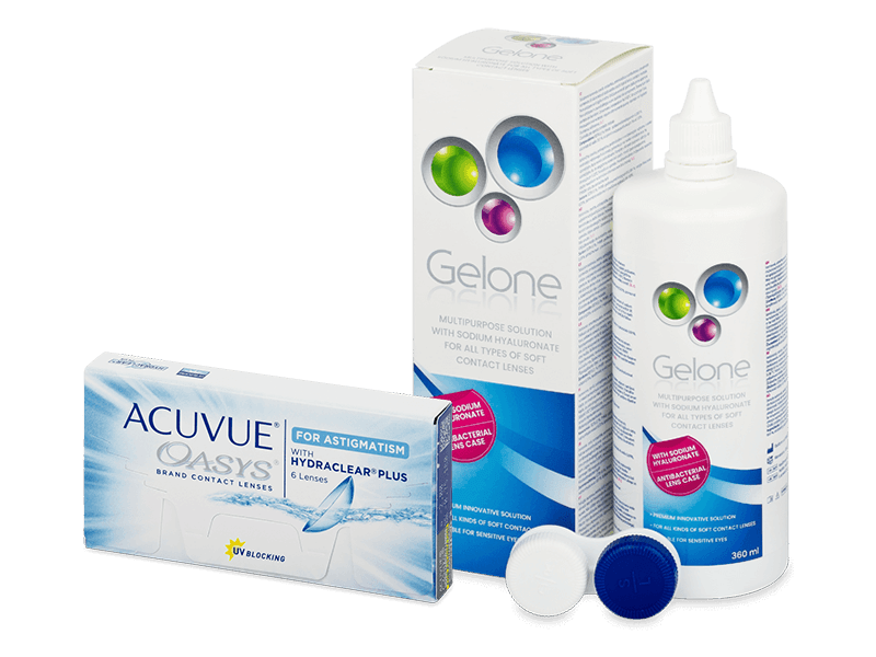 Acuvue Oasys for Astigmatism (6 Linsen) + Gelone 360 ml - Spar-Set