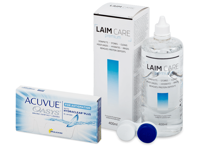 Acuvue Oasys for Astigmatism (6 Linsen) + Laim Care 400ml - Spar-Set