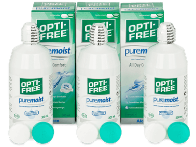 Pflegemittel OPTI-FREE PureMoist 3 x 300 ml - Pflegelösung – 3er Pack