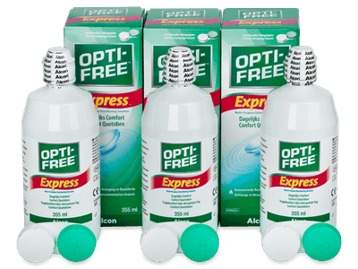 OPTI-FREE Express 3x 355 ml - Pflegelösung – 3er Pack