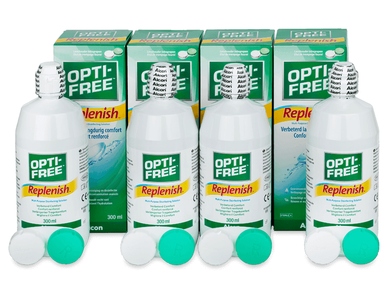 Pflegemittel OPTI-FREE RepleniSH 4 x 300 ml - Pflegelösung – 4er Pack