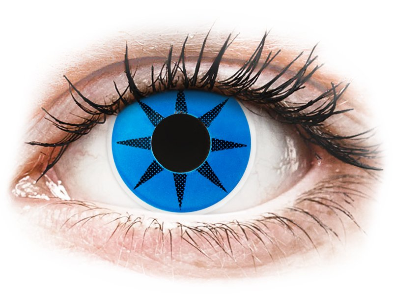 ColourVUE Crazy Lens - Blue Star - ohne Stärke (2 Linsen) - Farblinsen