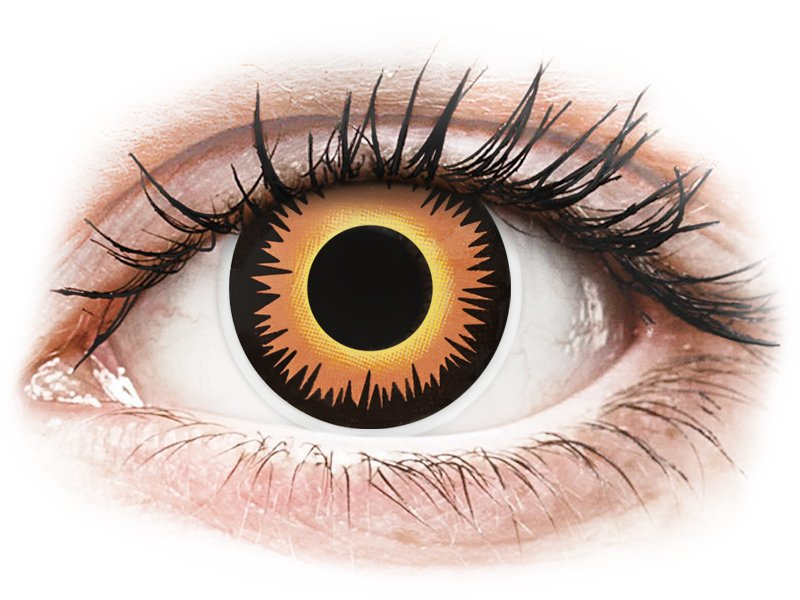ColourVUE Crazy Lens - Orange Werewolf - ohne Stärke (2 Linsen) - Farblinsen
