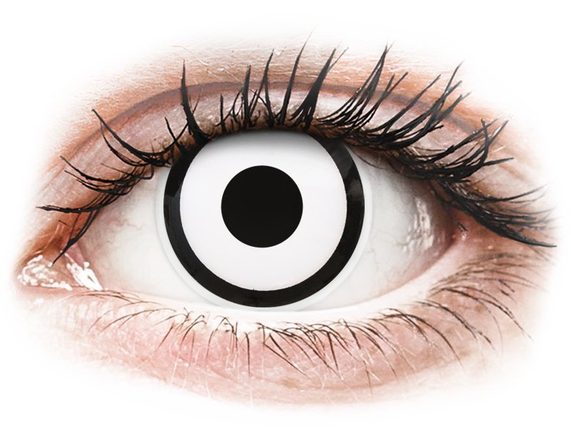 ColourVUE Crazy Lens - White Zombie - ohne Stärke (2 Linsen) - Farblinsen