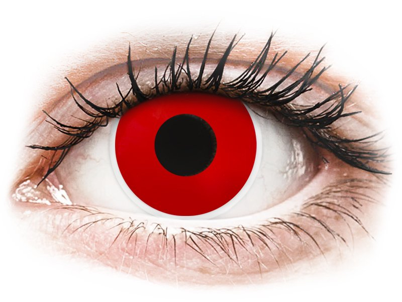 ColourVUE Crazy Lens - Red Devil - mit Stärke (2 Linsen) - Farblinsen