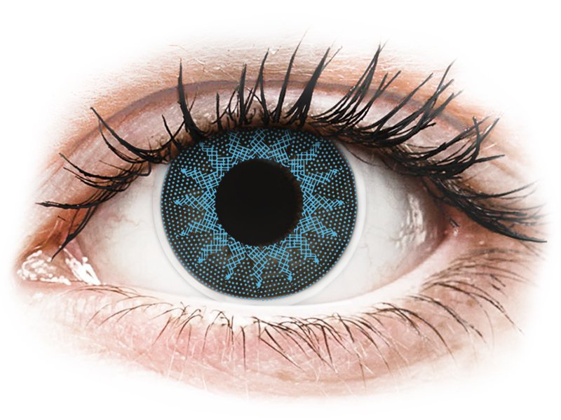 ColourVUE Crazy Lens - Solar Blue - mit Stärke (2 Linsen) - Farblinsen