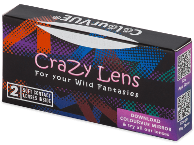 ColourVUE Crazy Lens - White Zombie - mit Stärke (2 Linsen) - Farblinsen