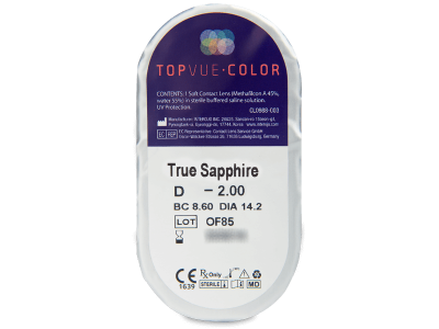 TopVue Color - True Sapphire - mit Stärke (2 Linsen) - Blister Vorschau