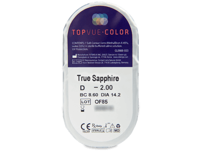 TopVue Color - True Sapphire - mit Stärke (2 Linsen) - Blister Vorschau