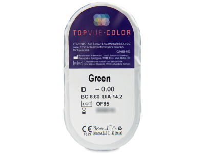 TopVue Color - Green - ohne Stärken (2 Linsen) - Blister Vorschau