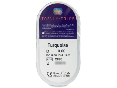 TopVue Color - Turquoise - ohne Stärken (2 Linsen) - Blister Vorschau