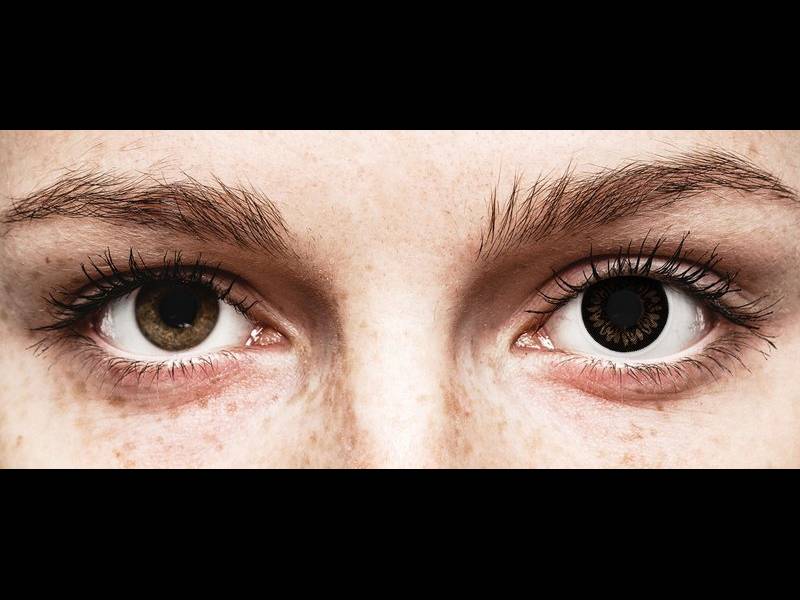 ColourVUE BigEyes Dolly Black - mit Stärke (2 Linsen)