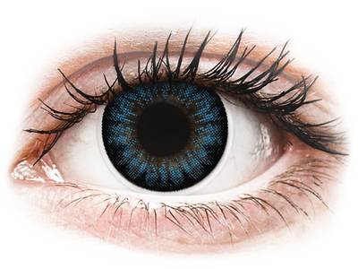 ColourVUE BigEyes Cool Blue - mit Stärke (2 Linsen) - Farblinsen