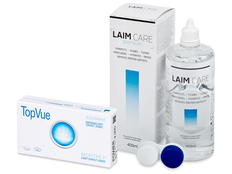 TopVue Monthly (6 Linsen) + Laim Care 400 ml - Spar-Set