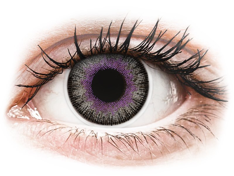 ColourVUE Fusion Violet Gray - ohne Stärke (2 Linsen) - Farblinsen